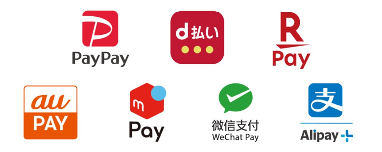 PayPay / d払い / 楽天ペイ / au Pay / メルペイ / WeChat Pay / Alipay